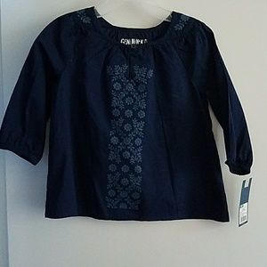 Toddler girl embroidered top